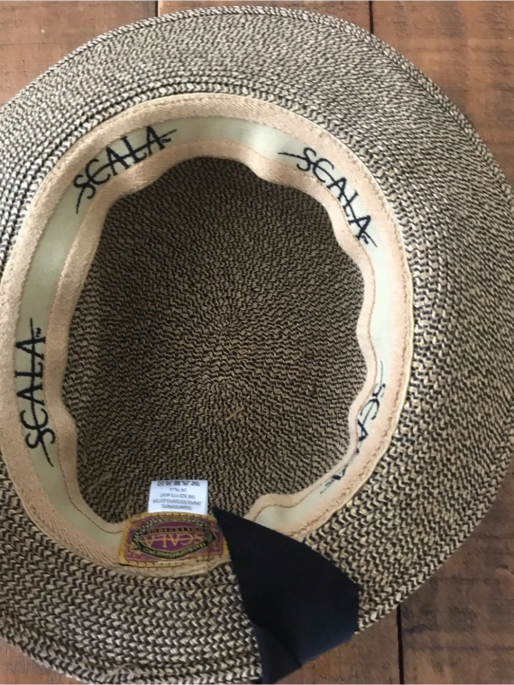 Scalia Collection Women’s One Size Straw Hat Black Bow